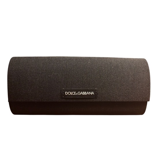 Dolce & Gabbana Accessories - Dolce Gabbana Black Ribbed Hard Shell Sunglass Case Eyewear Holder Storage